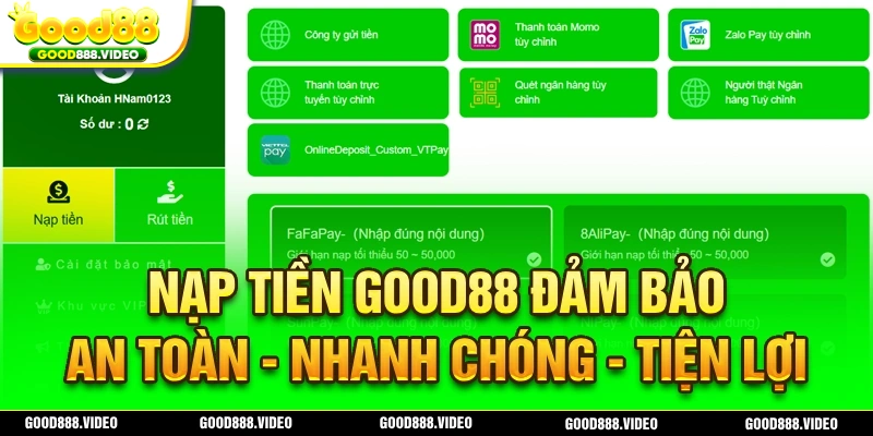 Quy trình nạp tiền siêu đơn giản mọi người cần nắm vững